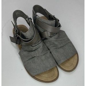 Blowfish Malibu Women's Balla Wedge Sandal Grey Brown Size 6